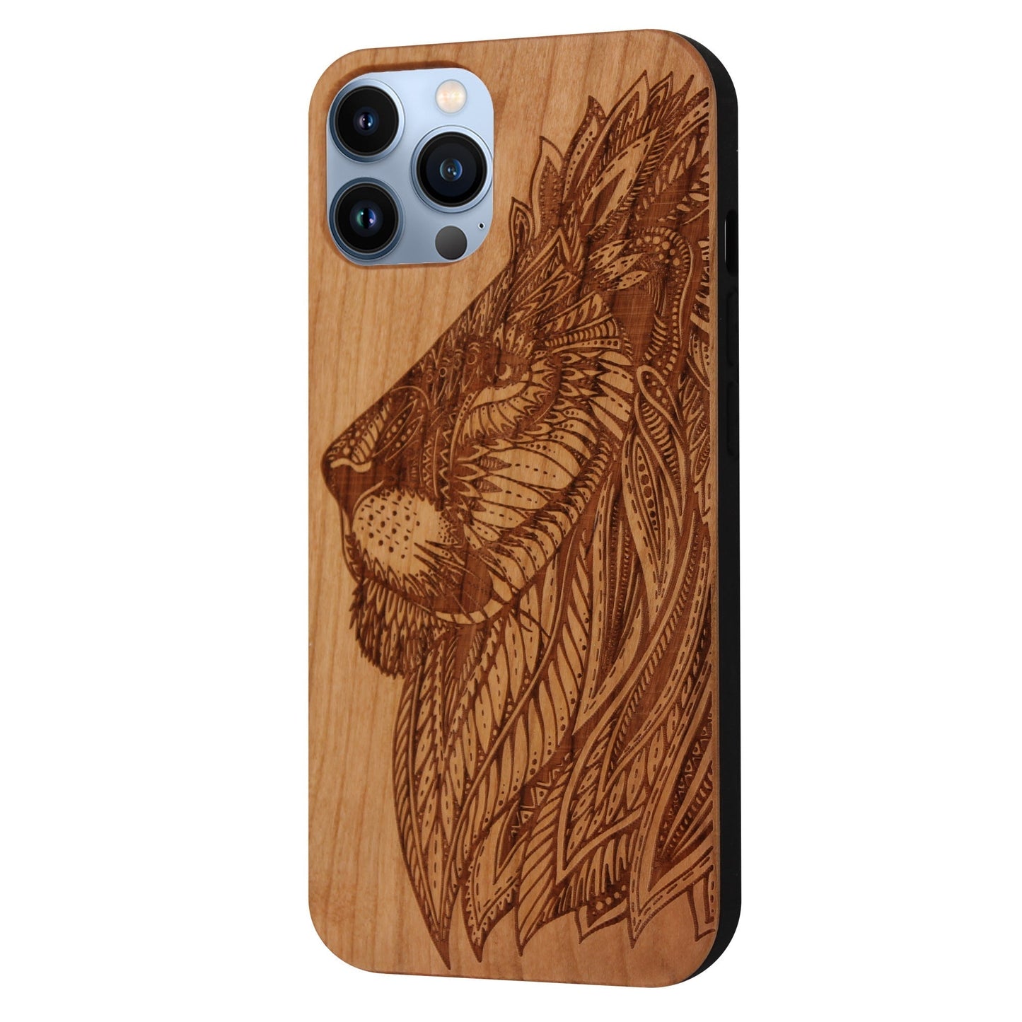 Löwe Eden Case aus Kirschholz für iPhone 14 Pro Max