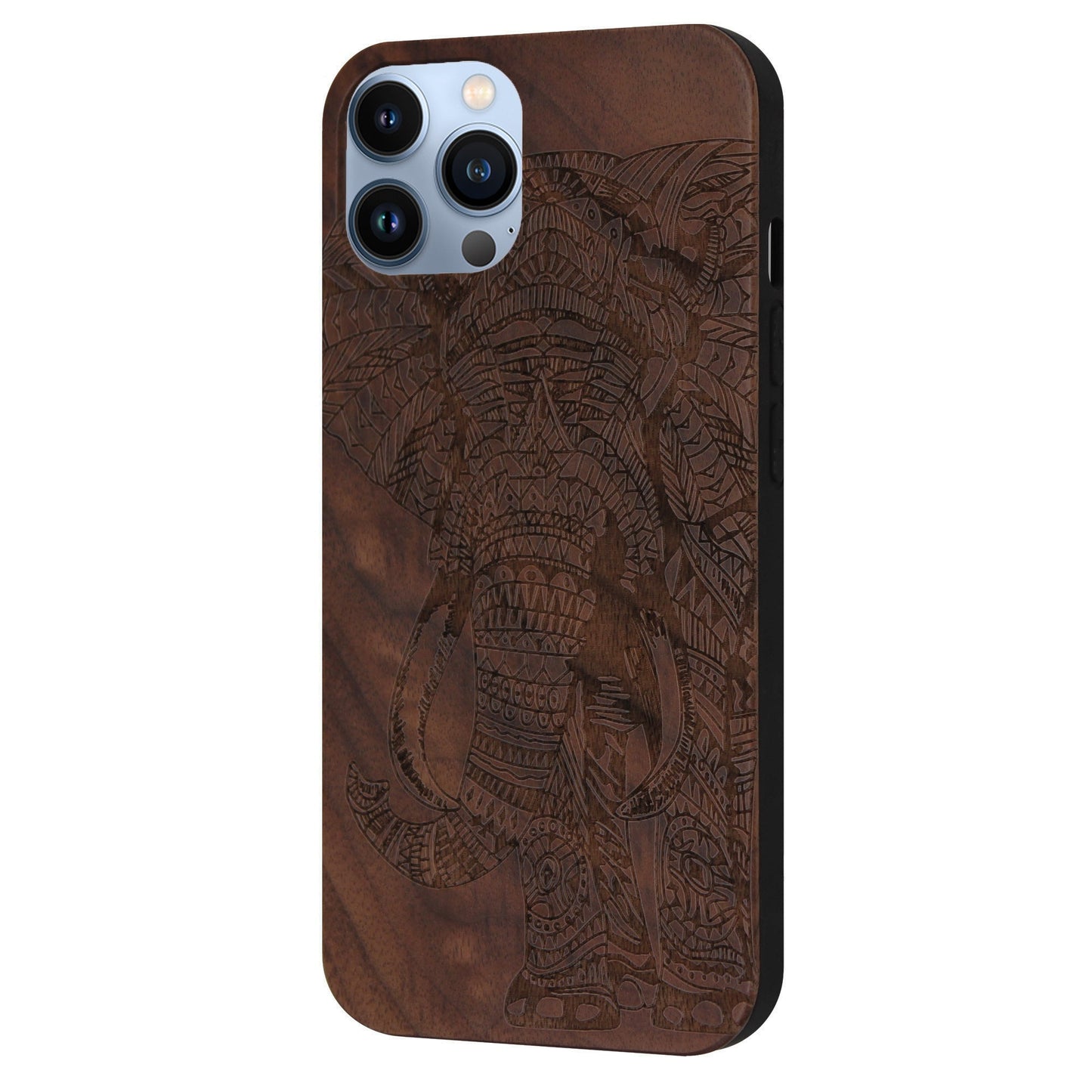 Elefant Eden Case aus Nussbaumholz für iPhone 13 Pro Max