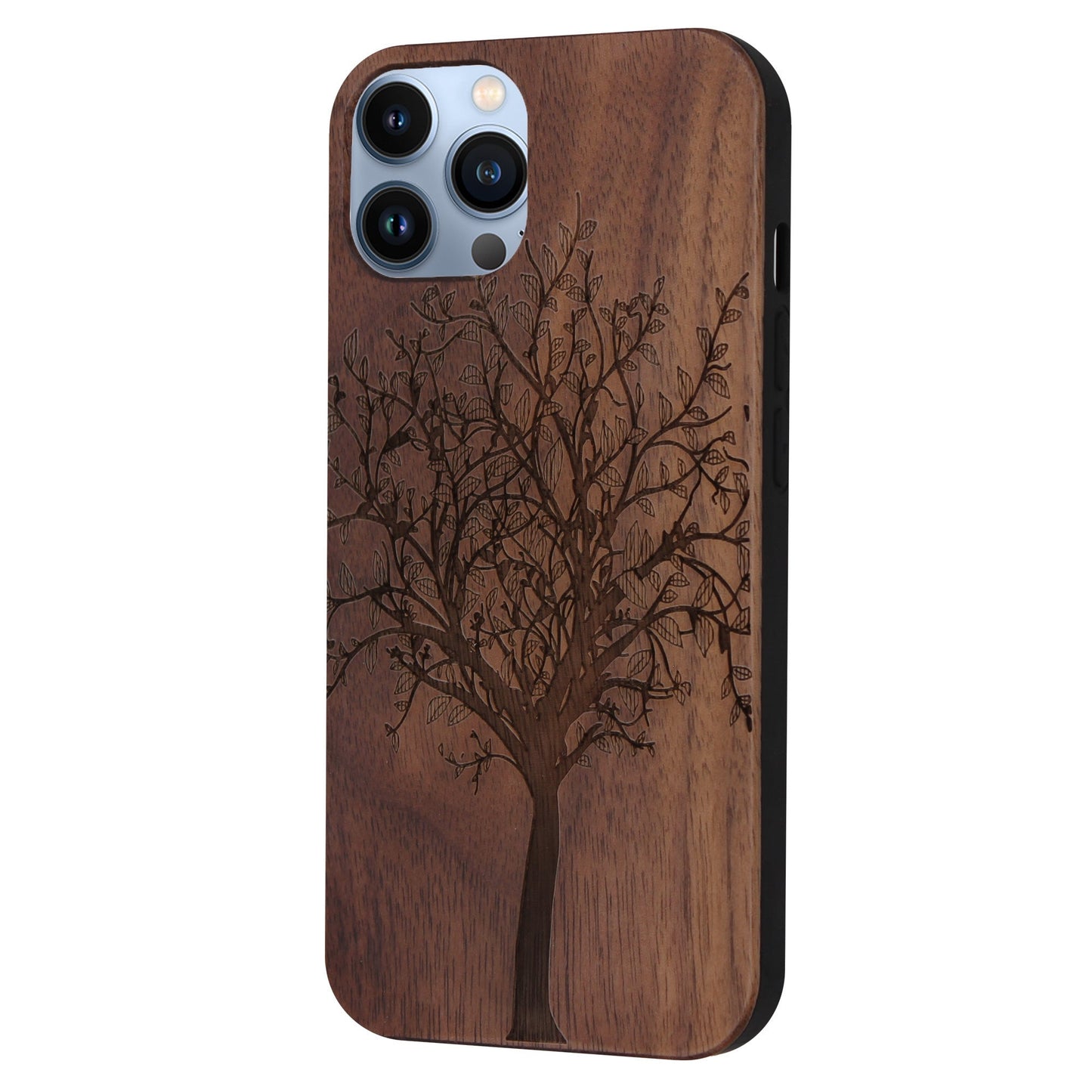 Lebensbaum Eden Case aus Nussbaumholz für iPhone 14 Pro Max