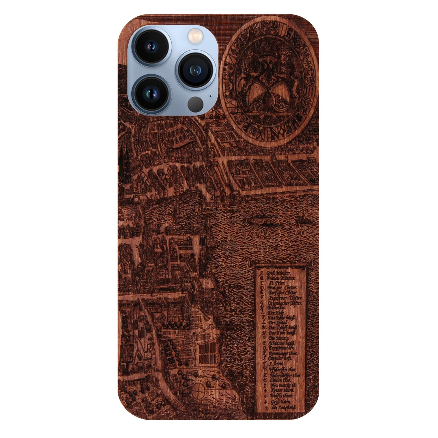 Zürich Merian Eden Case aus Rosenholz für iPhone 13 Pro Max