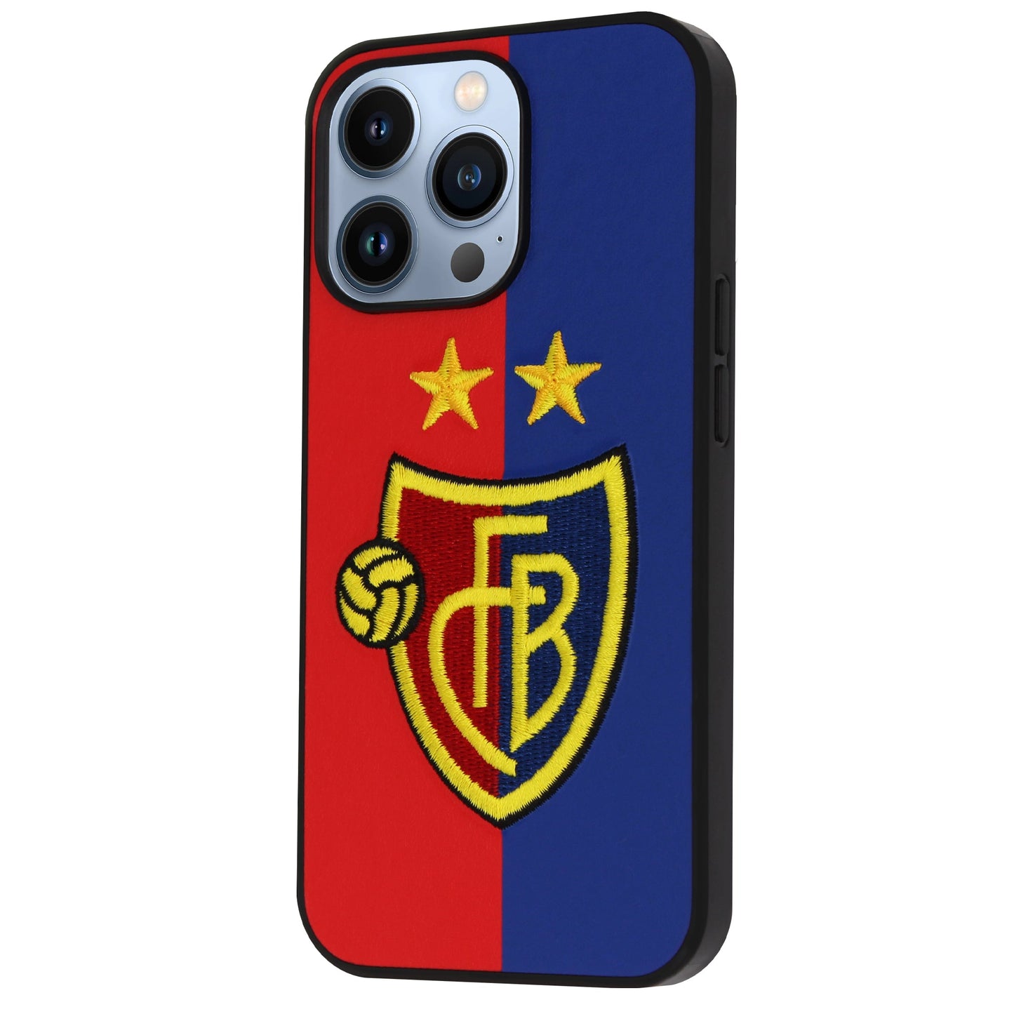 Coque FCB Stitch Rouge / Bleu pour iPhone 13 Pro