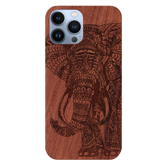 Elefant Eden Case aus Rosenholz für iPhone 13 Pro Max