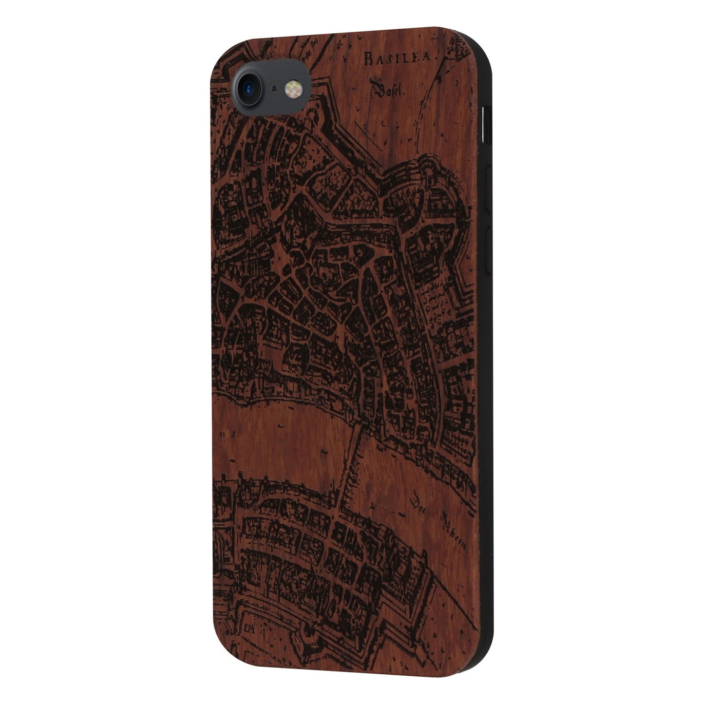 Coque Basel Merian Eden en bois de noyer pour iPhone 6/6S/7/8/SE 2/SE 3