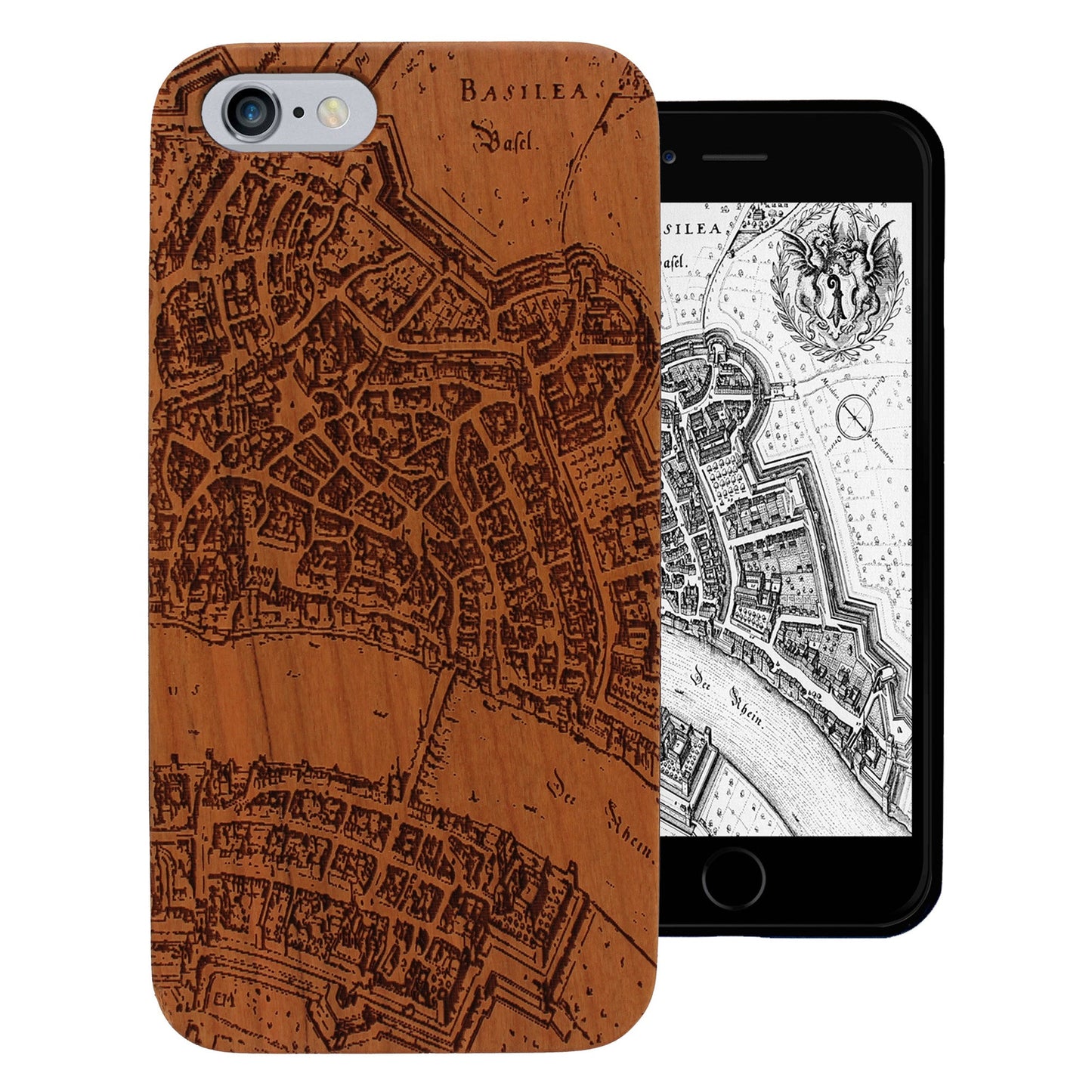 Coque Basel Merian Eden en bois de cerisier pour iPhone 6/6S