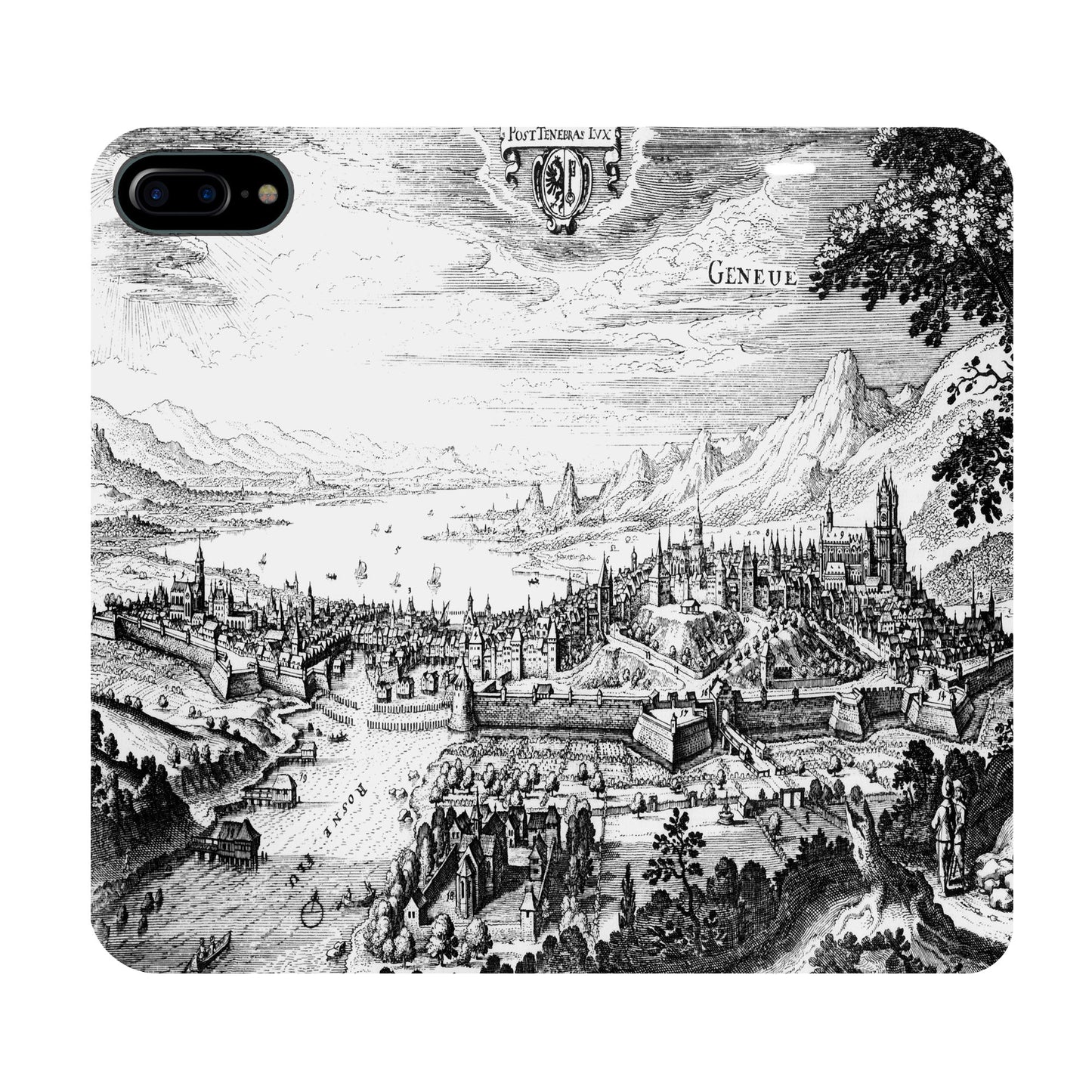 Coque Genève Merian Panorama pour iPhone 6/6S/7/8 Plus
