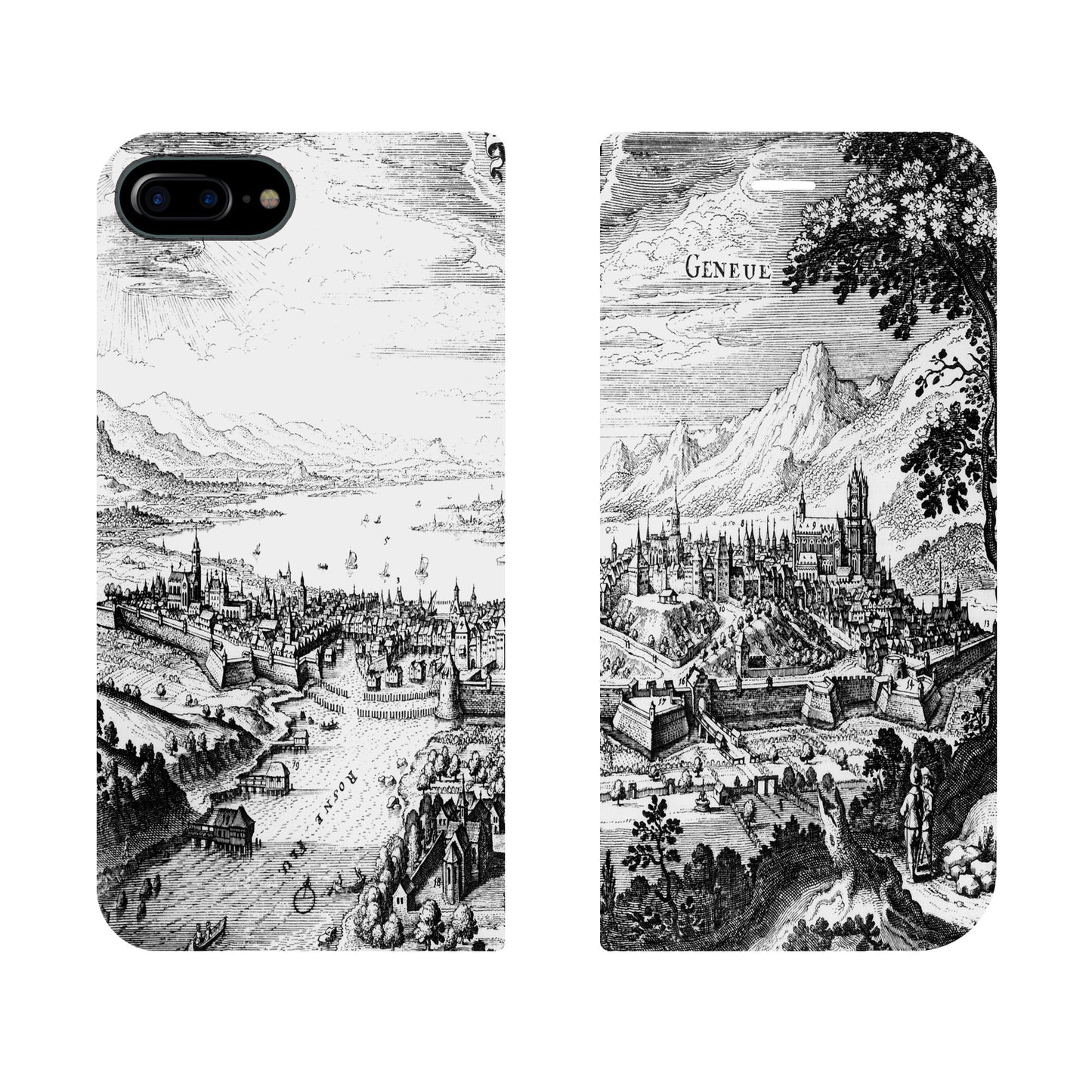 Coque Genève Merian Panorama pour iPhone 6/6S/7/8 Plus