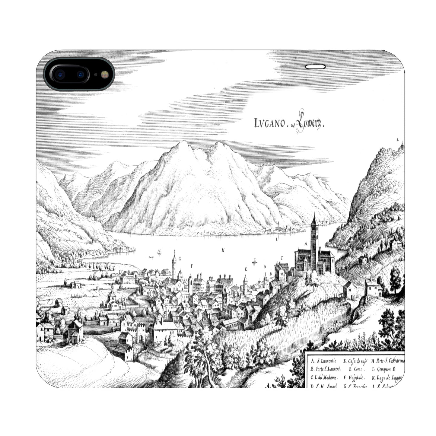 Coque Lugano Merian Panorama pour iPhone 6/6S/7/8 Plus