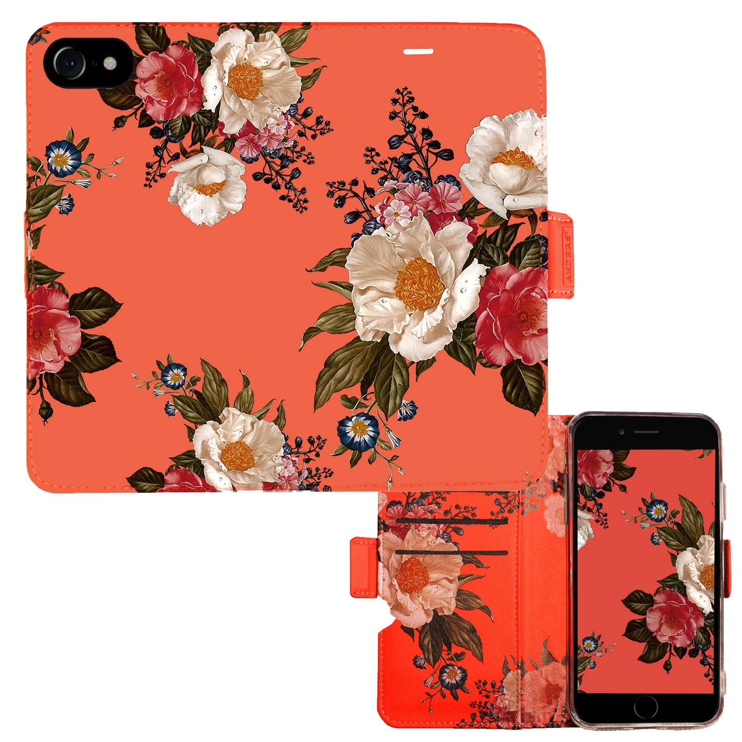 Flowers on Red Victor Case for iPhone 6/6S/7/8/SE 2/SE 3
