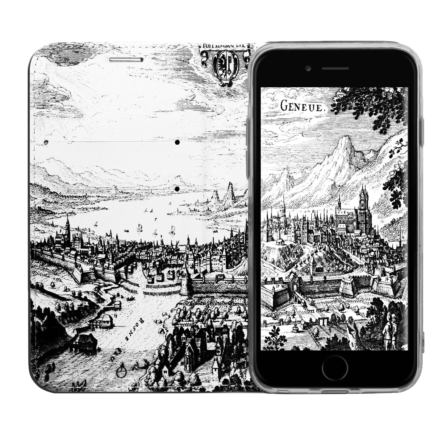Coque Genève Merian Panorama pour iPhone 6/6S/7/8 Plus