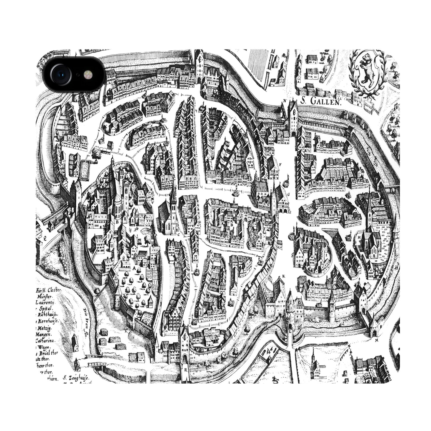 Coque Saint-Gall Merian Panorama pour iPhone 6/6S/7/8/SE 2/SE 3