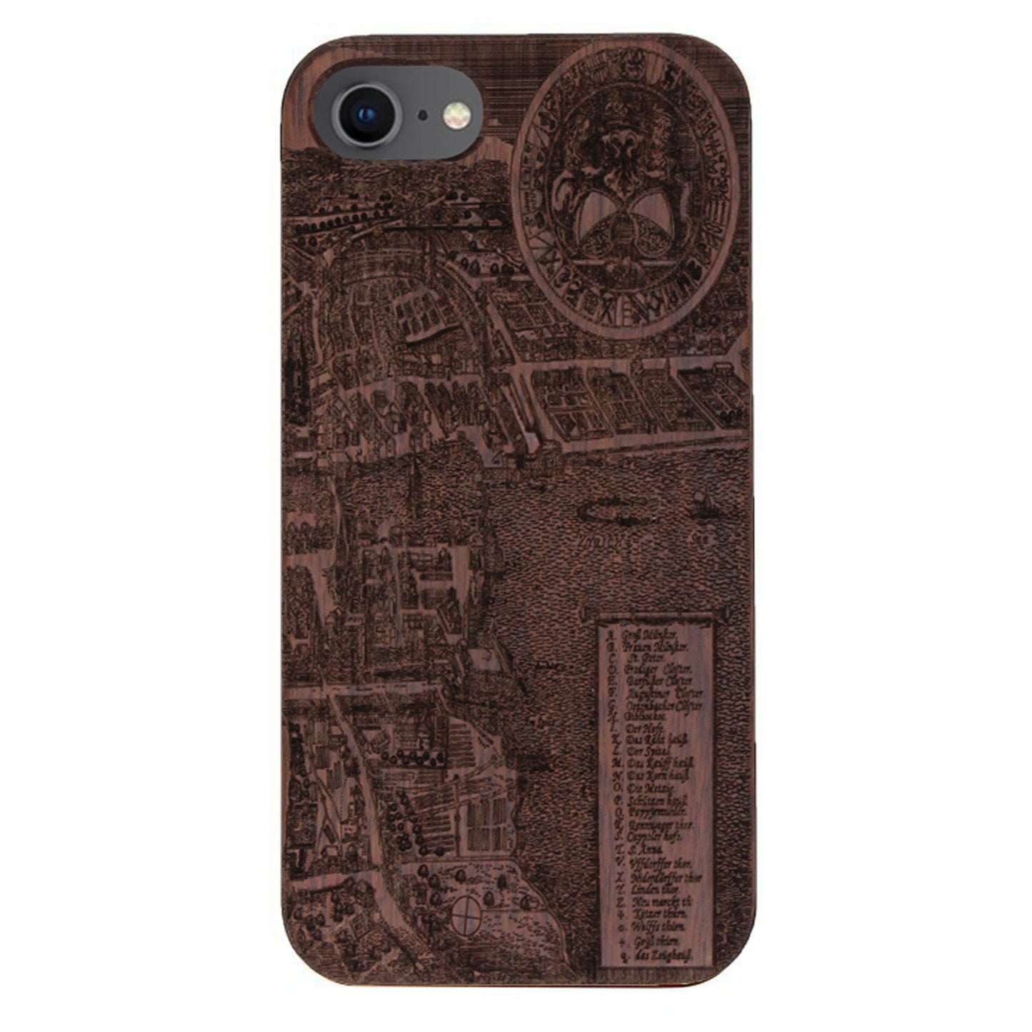 Coque Zurich Merian Eden en bois de noyer pour iPhone 6/6S/7/8/SE 2/SE 3