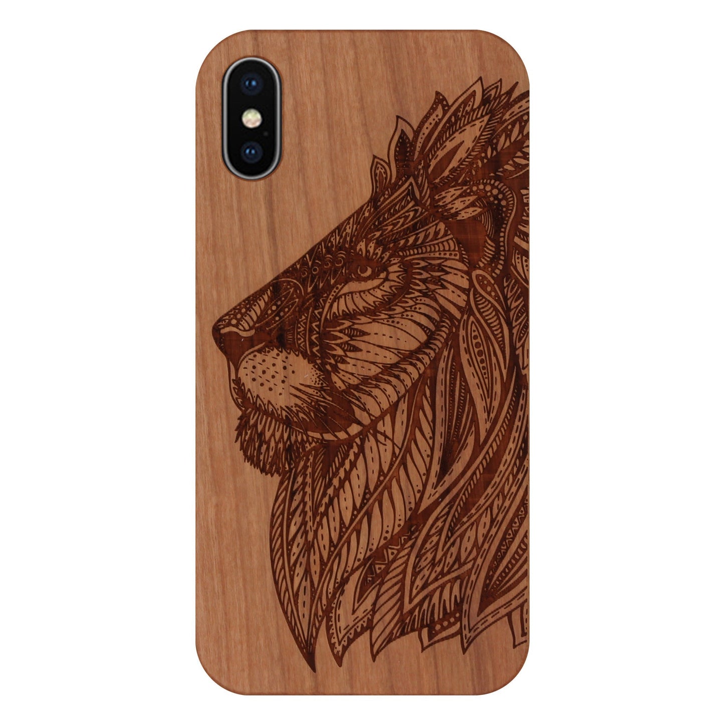 Löwe Eden Case aus Kirschholz für iPhone XS Max