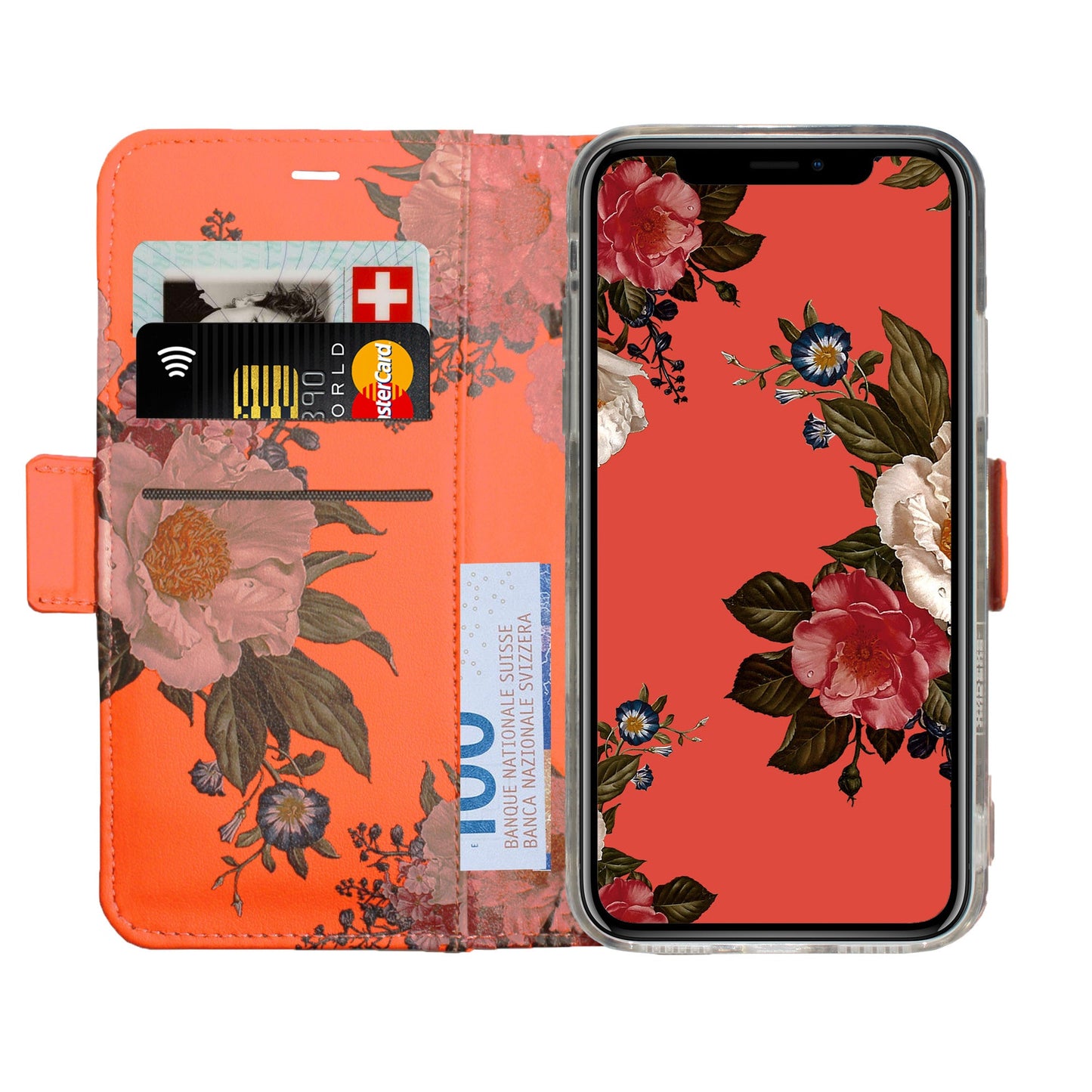 Coque Victor Fleurs sur Rouge pour iPhone XR