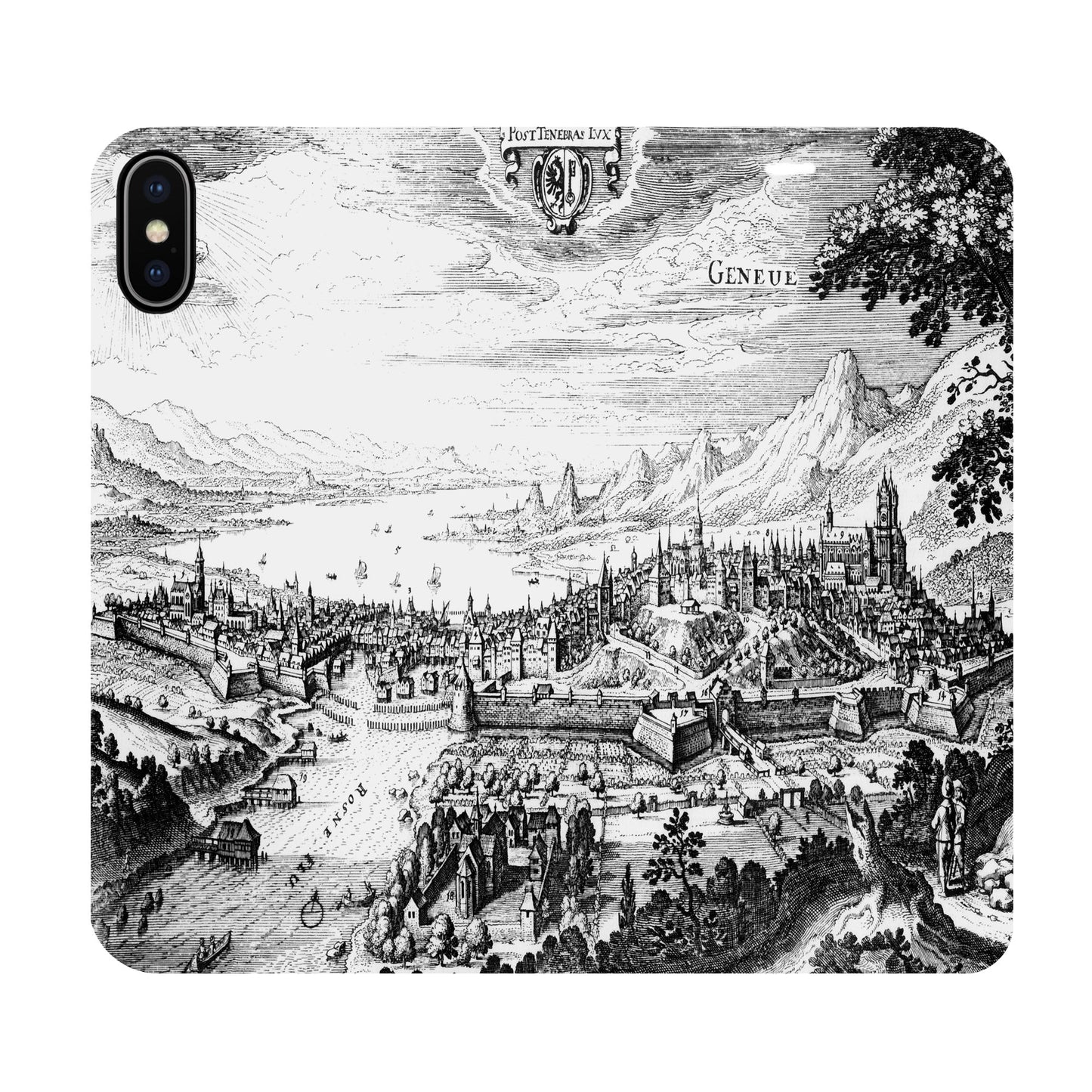 Genf Merian Panorama Case für iPhone X/XS