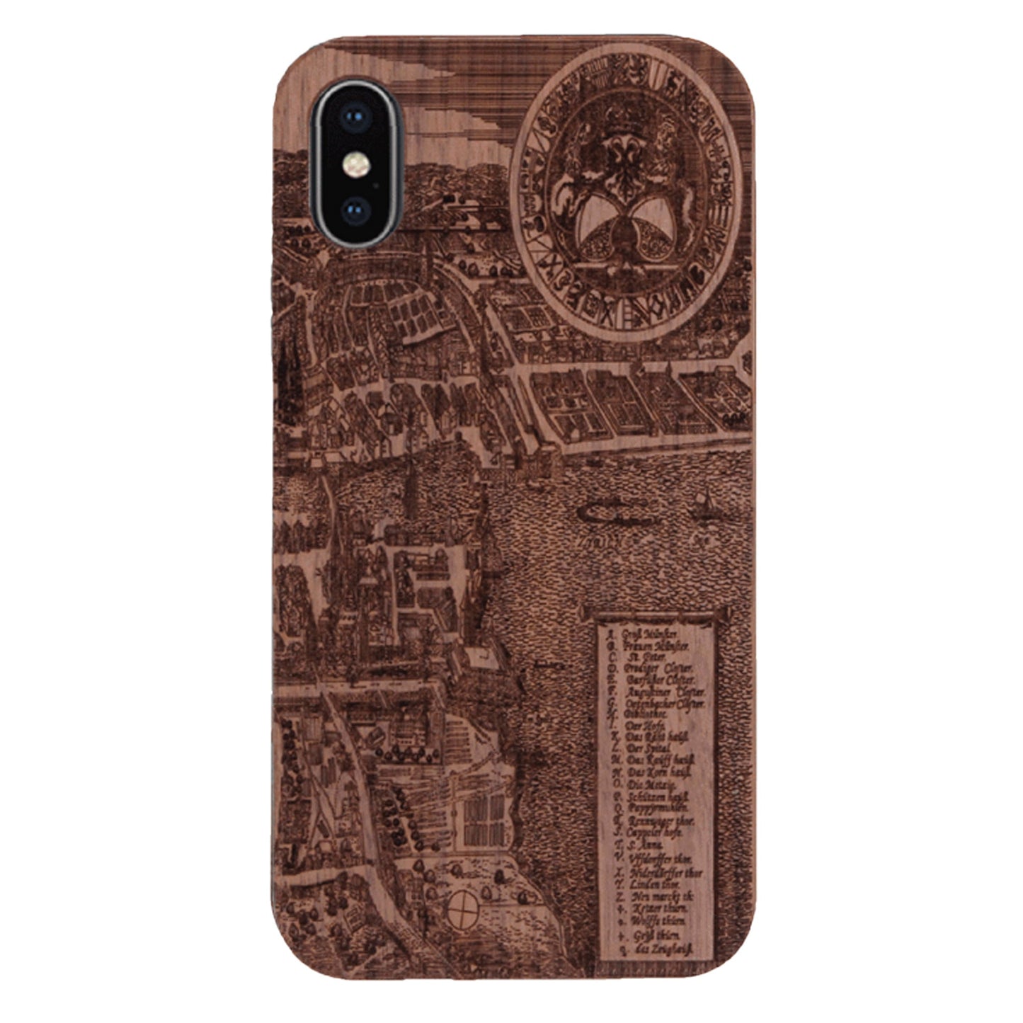 Zurich Merian Eden case made of walnut wood for iPhone X/XS