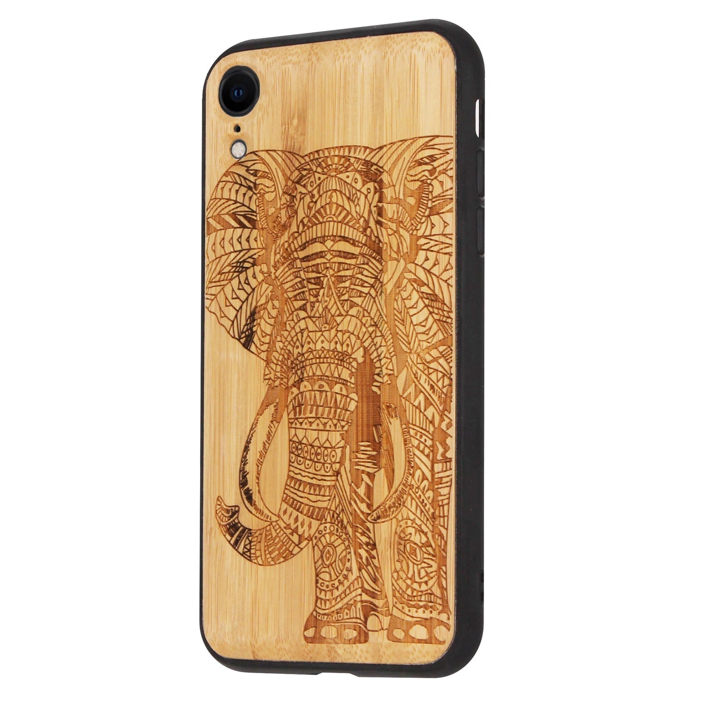 Elefant Eden Case aus Bambus für iPhone XR