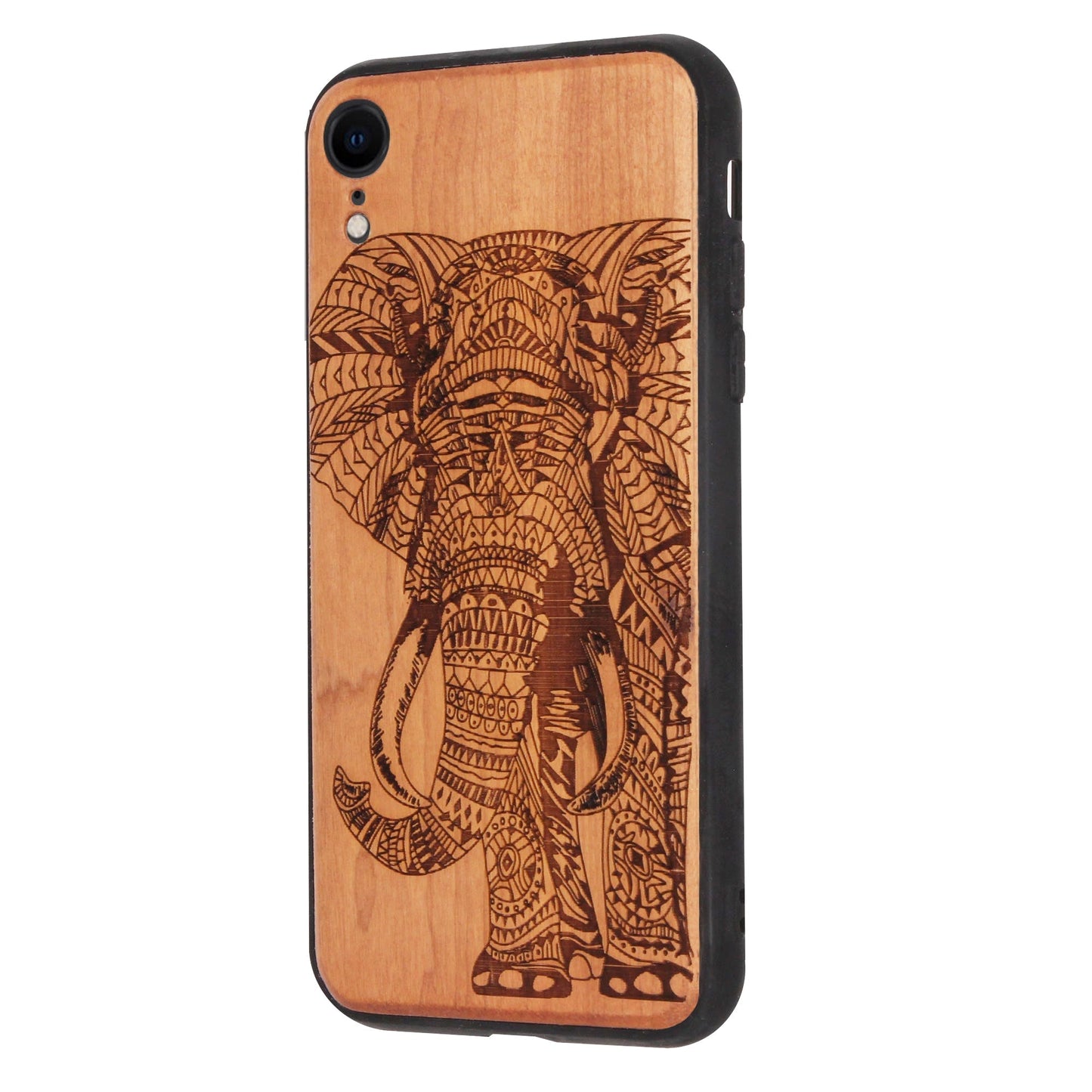 Elefant Eden Case aus Kirschholz für iPhone XR