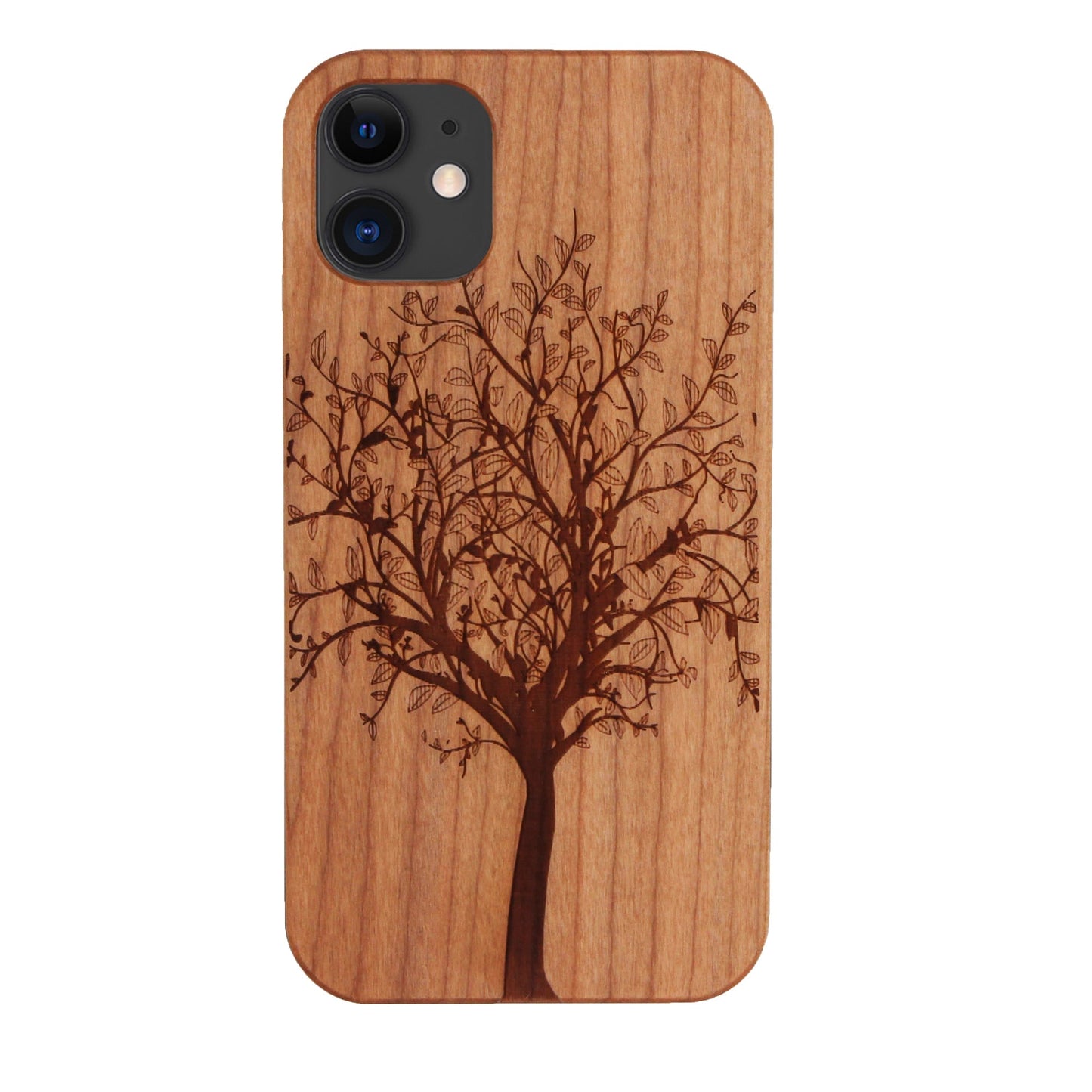 Coque Tree of Life Eden en bois de cerisier pour iPhone 11
