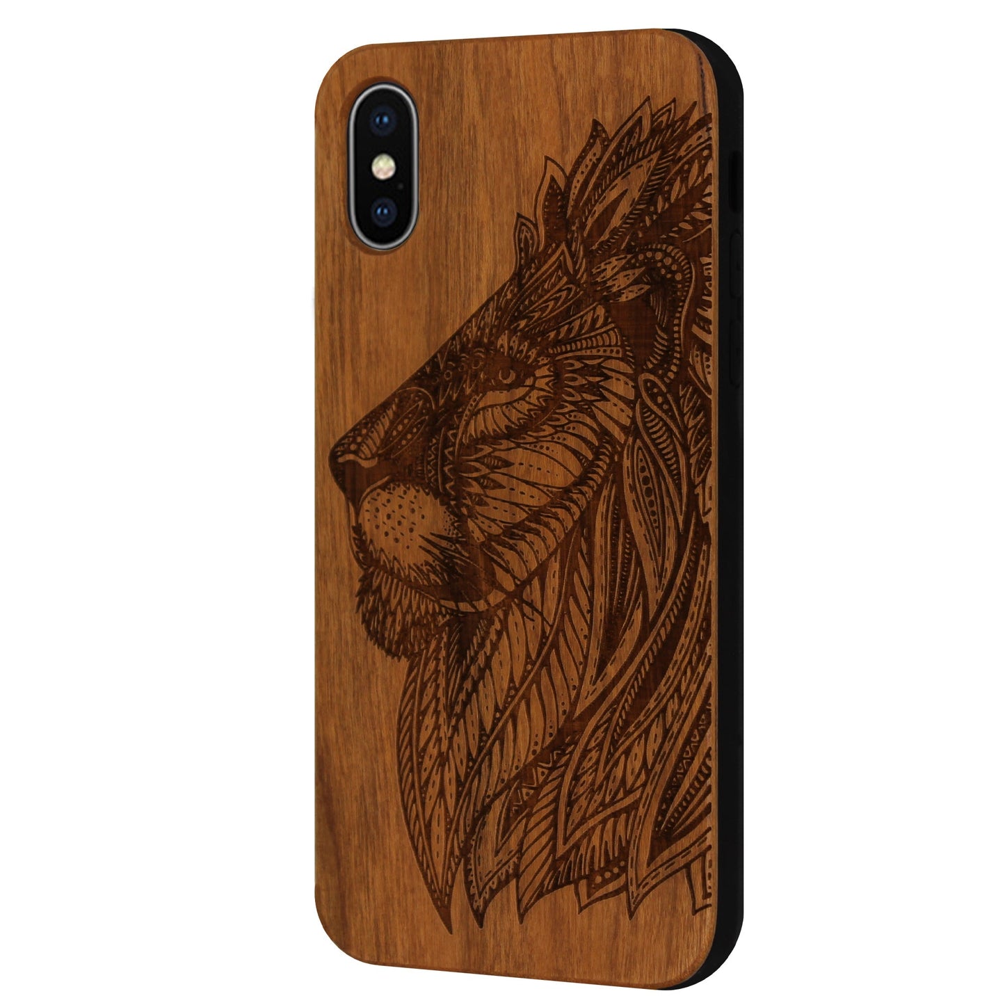 Eden Lion case made of cherry wood for iPhone X/XS