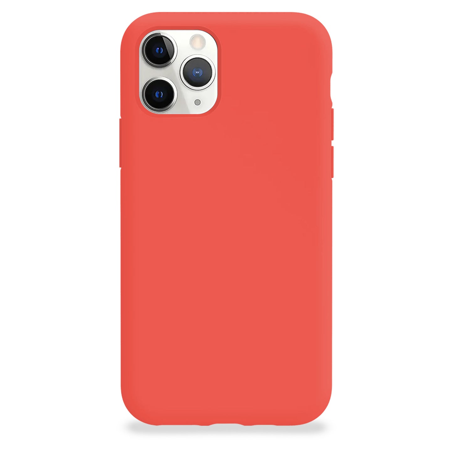 Étui en silicone rouge corail pour iPhone