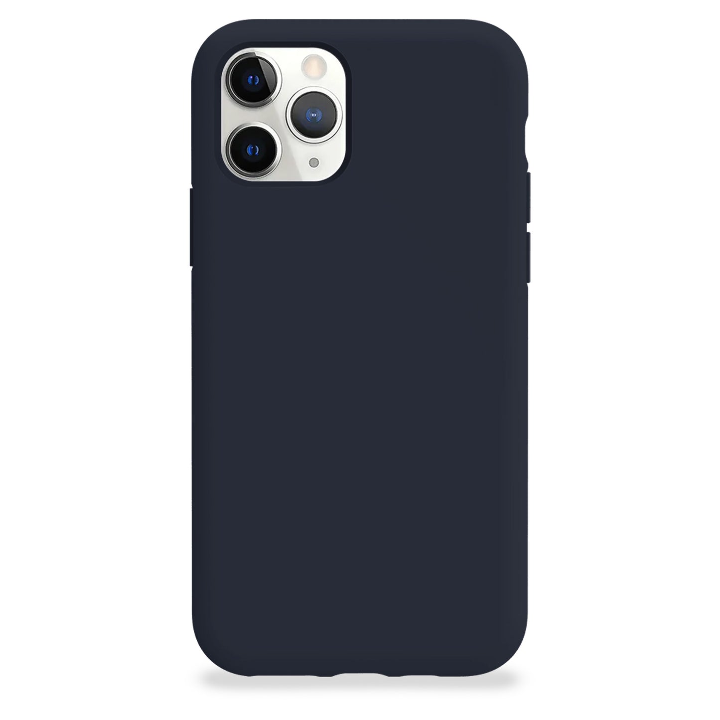 Coque en silicone bleu nuit pour iPhone et Samsung