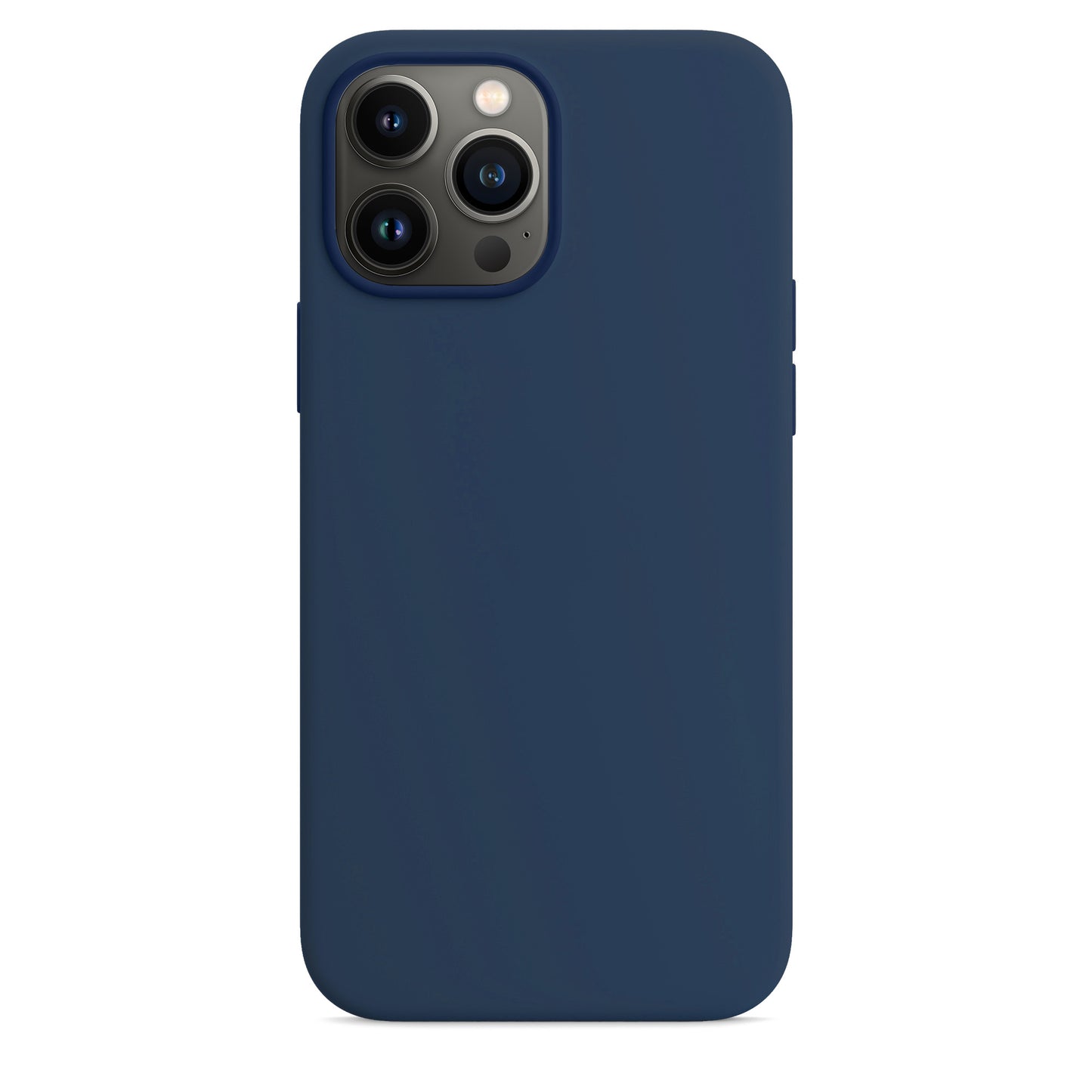 Coque en silicone bleu abysse pour iPhone