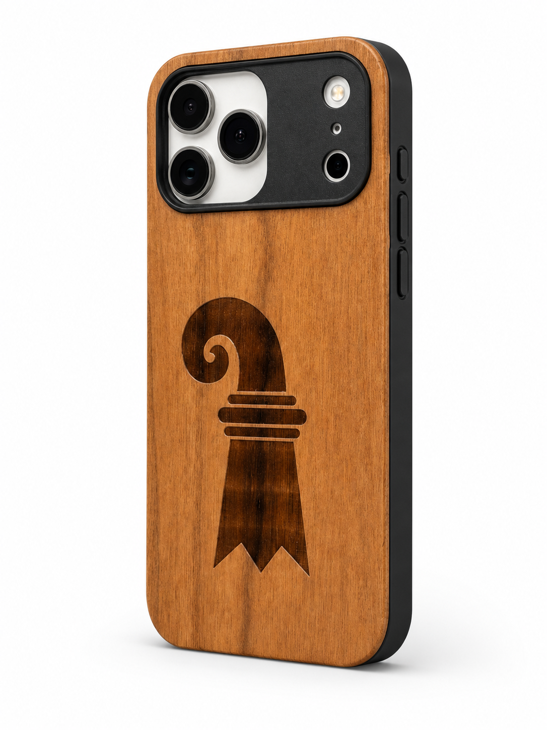 Baslerstab Eden Case aus Kirschholz für das iPhone 17 Pro mit MagSafe