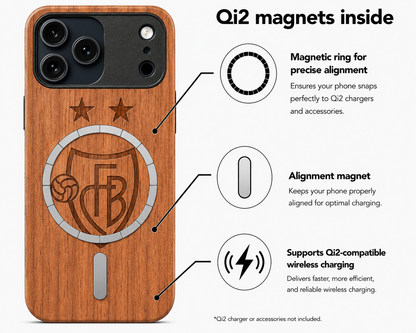 FC Basel Eden Case aus Kirschholz für das iPhone 17 Pro Max mit MagSafe