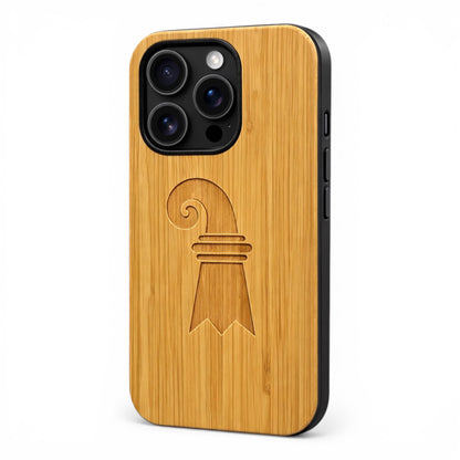 Baslerstab Case aus Bambus für das iPhone 16 Pro Max mit MagSafe