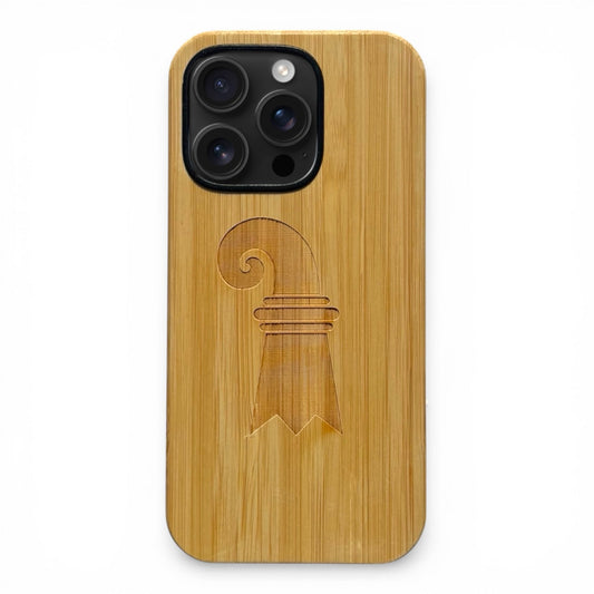 Baslerstab Case aus Bambus für das iPhone 16 Pro mit MagSafe