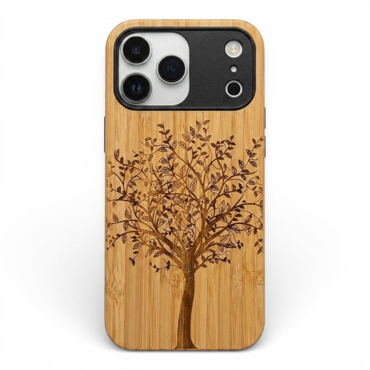 Lebensbaum Eden Case aus Bambus für das iPhone 17 Pro Max mit MagSafe