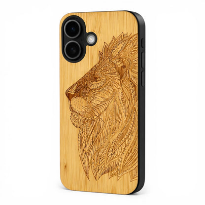 Löwe Eden Case aus Bambus für das iPhone 16 mit MagSafe