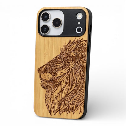 Löwen Eden Case aus Bambus für das iPhone 17 Pro Max mit MagSafe