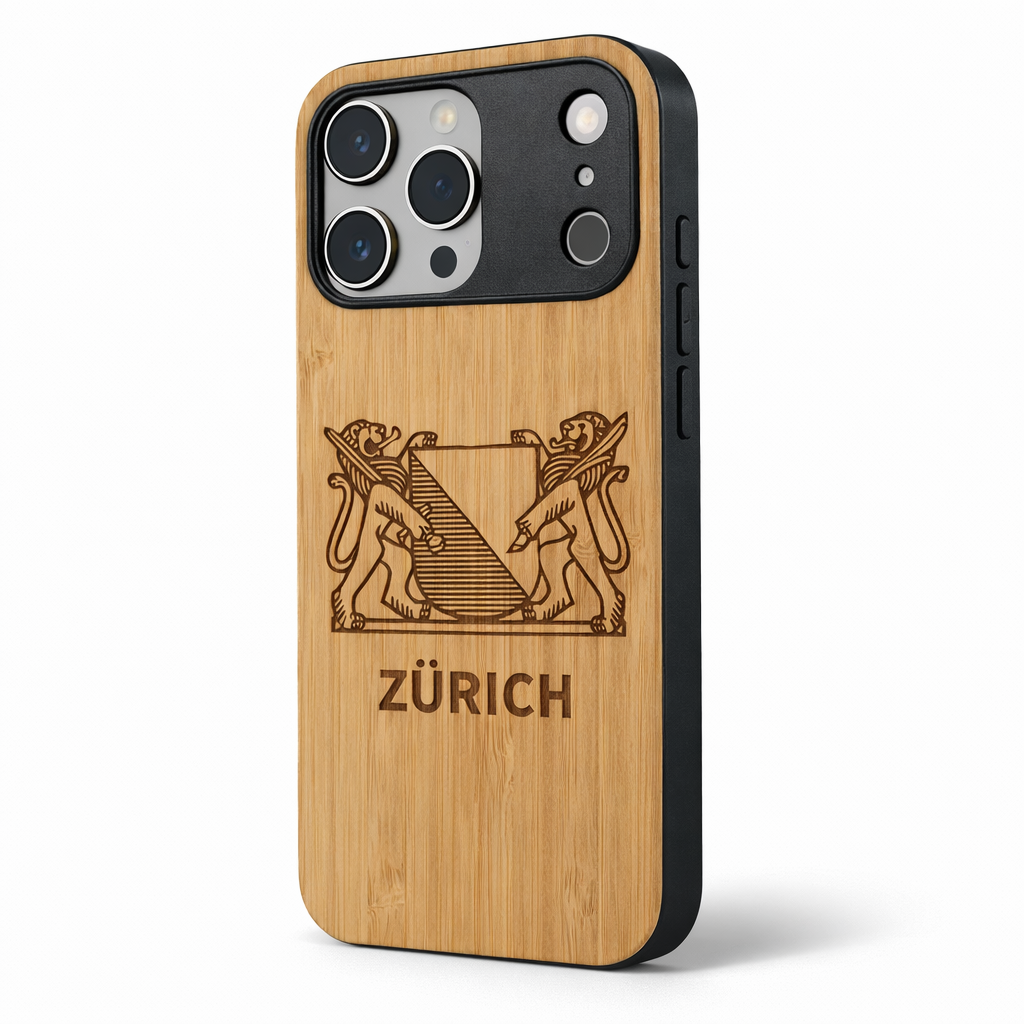 Zürich Wappen Eden Case aus Bambus für das iPhone 17 Pro Max mit MagSafe