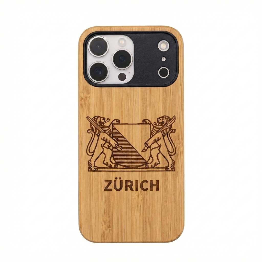 Zürich Wappen Eden Case aus Bambus für das iPhone 17 Pro Max mit MagSafe