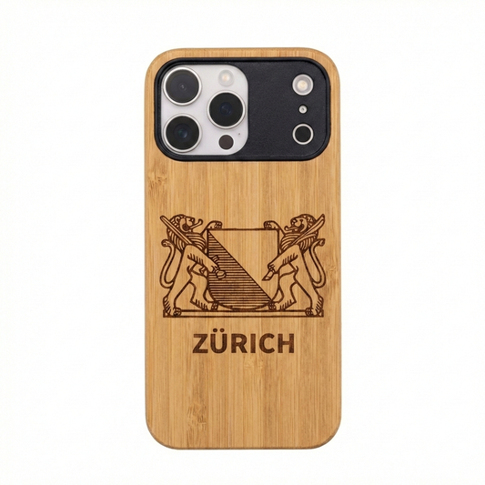 Zürich Wappen Eden Case aus Bambus für das iPhone 17 Pro Max mit MagSafe