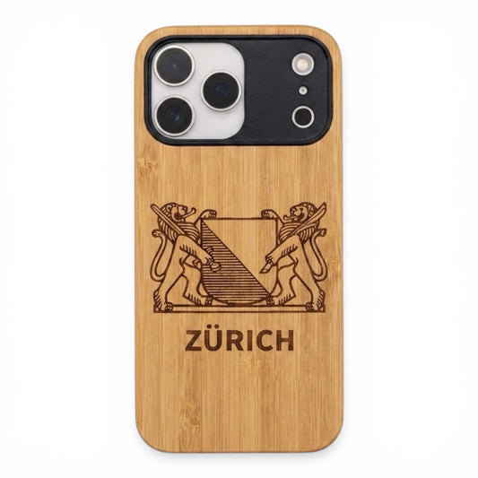 Zürich Wappen Eden Case aus Bambus für das iPhone 17 Pro Max mit MagSafe