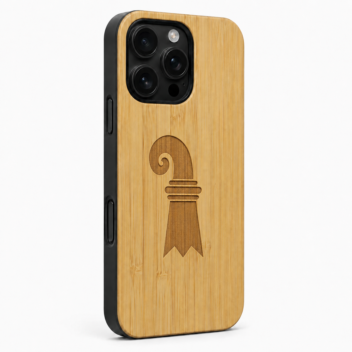 Eden Baslerstab Bambus Case für iPhone 16 Pro und 16 Pro Max – Camera Control Taste
