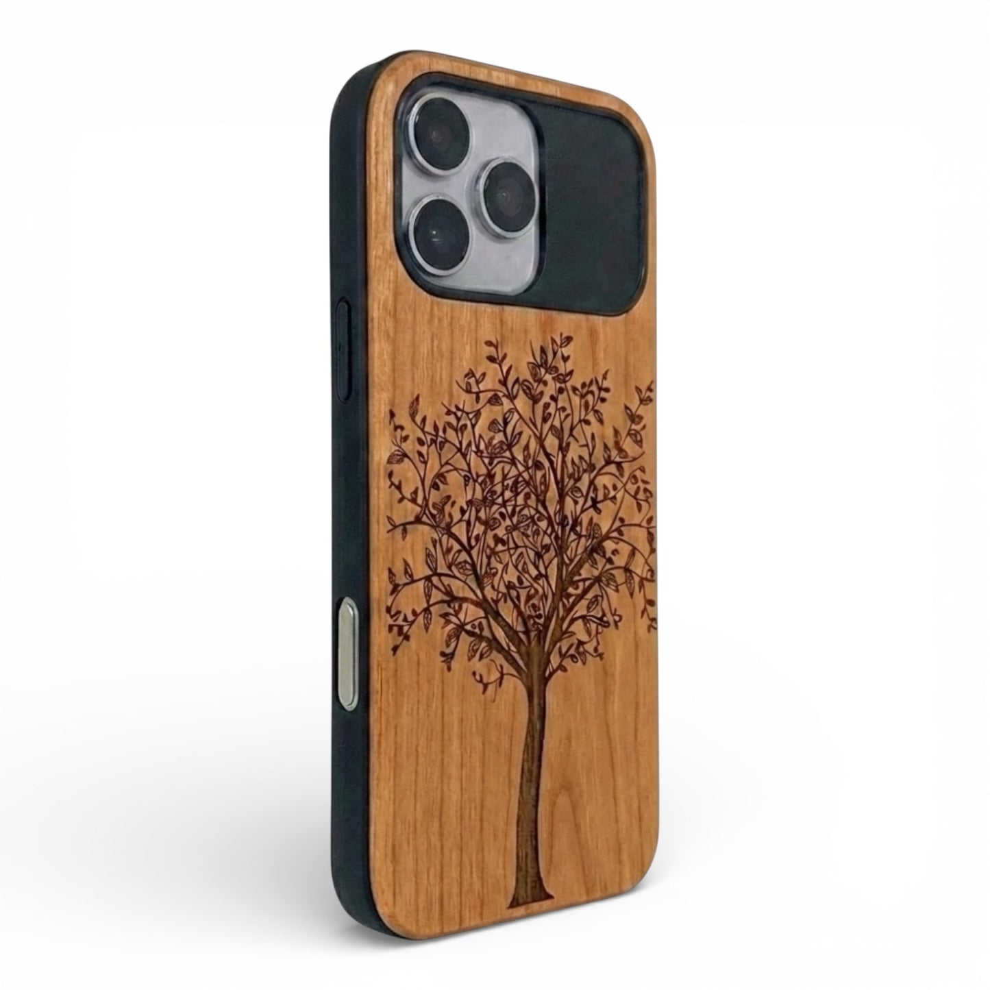 Lebensbaum Eden Case aus Kirschholz für das iPhone 17 Pro Max mit MagSafe