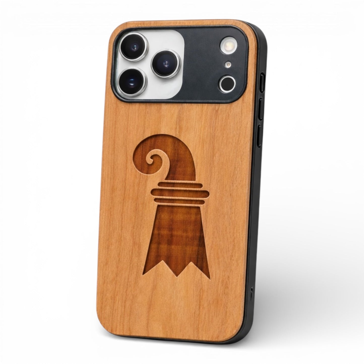 Baslerstab Eden Case aus Kirschholz für das iPhone 17 Pro Max mit MagSafe