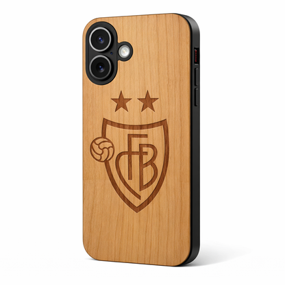 FC Basel Eden Case aus Kirschholz für das iPhone 16 mit MagSafe