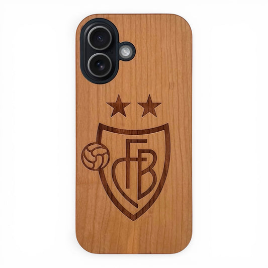 FC Basel Eden Case aus Kirschholz für das iPhone 16 mit MagSafe