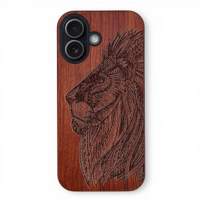 Löwen Eden Case aus Roseholz für das iPhone 17 mit MagSafe