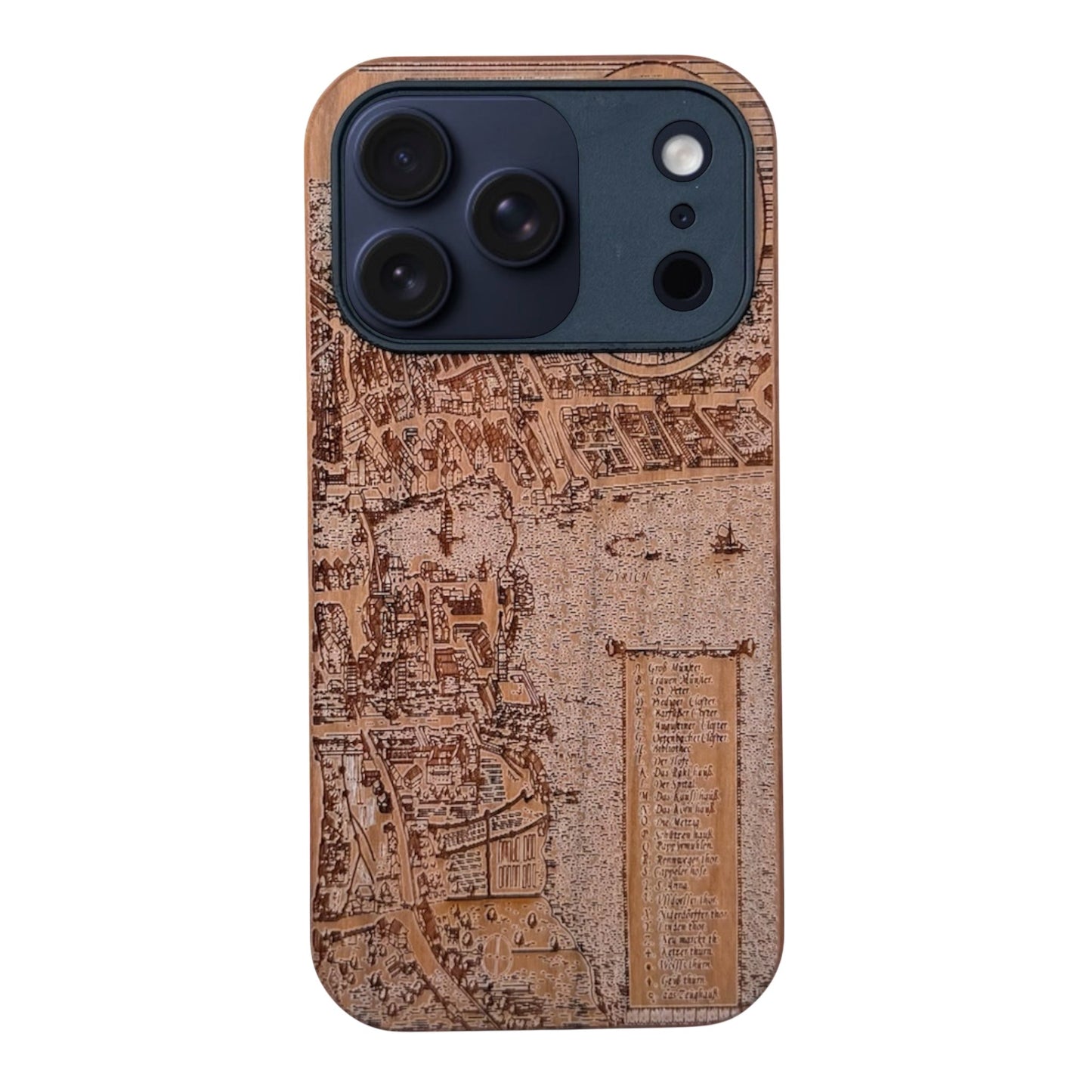 Zürich Merian Eden Case aus Kirschholz für das iPhone 17 Pro mit MagSafe