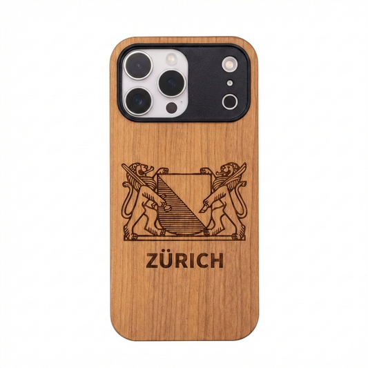 Zürich Wappen Eden Case aus Kirschholz für das iPhone 17 Pro Max mit MagSafe