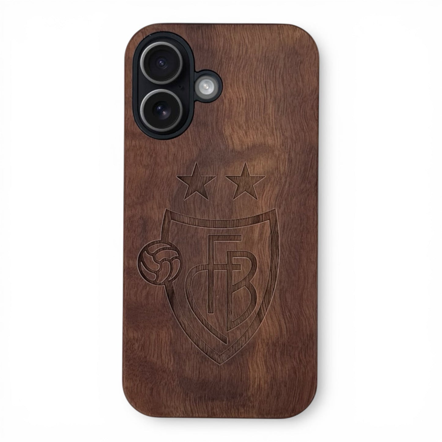 FC Basel Eden Case aus Nussbaumholz für das iPhone 17 mit MagSafe