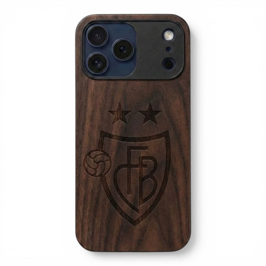 FC Basel Eden Case aus Nussbaumholz für das iPhone 17 Pro Max mit MagSafe