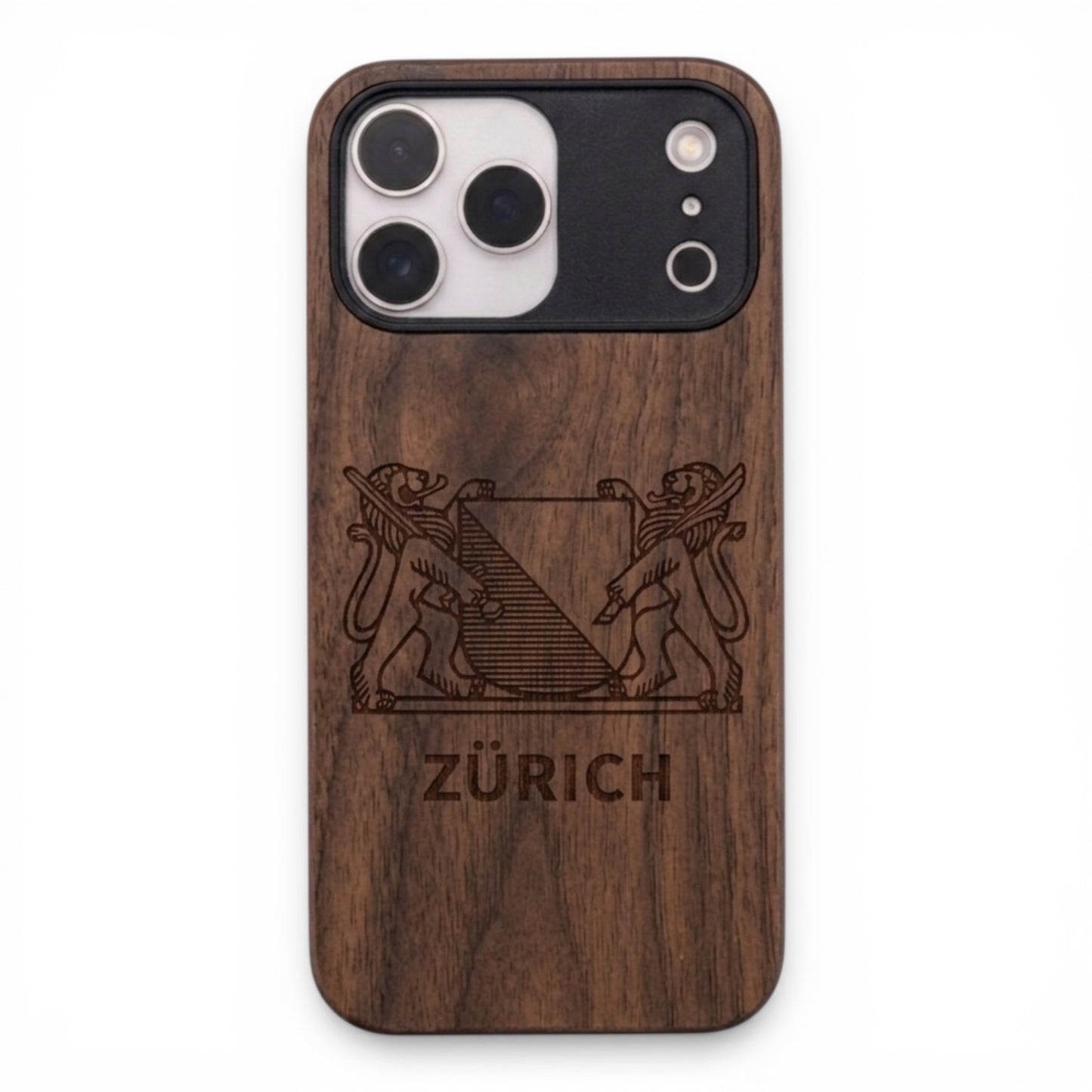 Zürich Wappen Eden Case aus Nussholz für das iPhone 17 Pro Max mit MagSafe