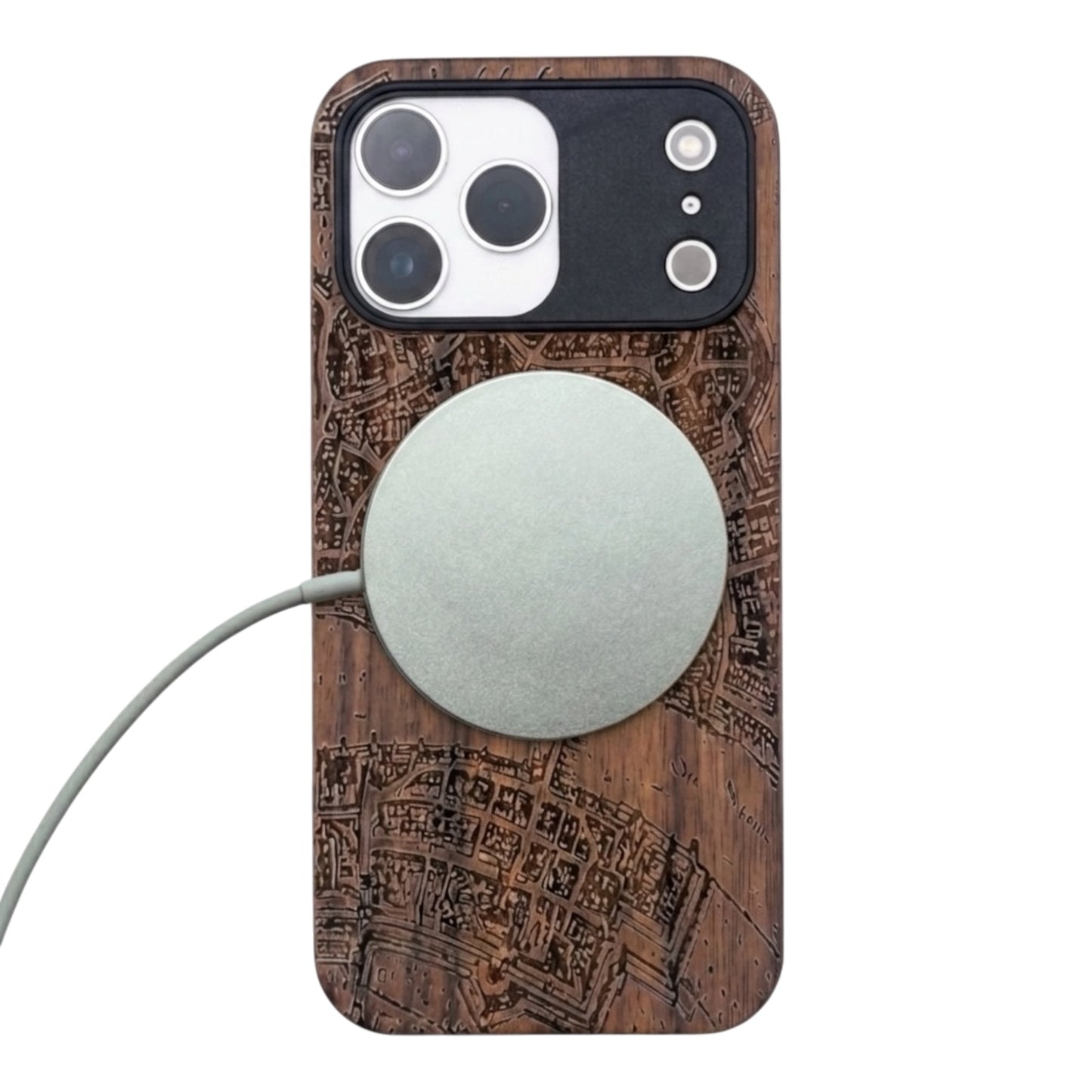 Basel Merian Eden Case aus Nussbaumholz für das iPhone 17 Pro Max mit MagSafe