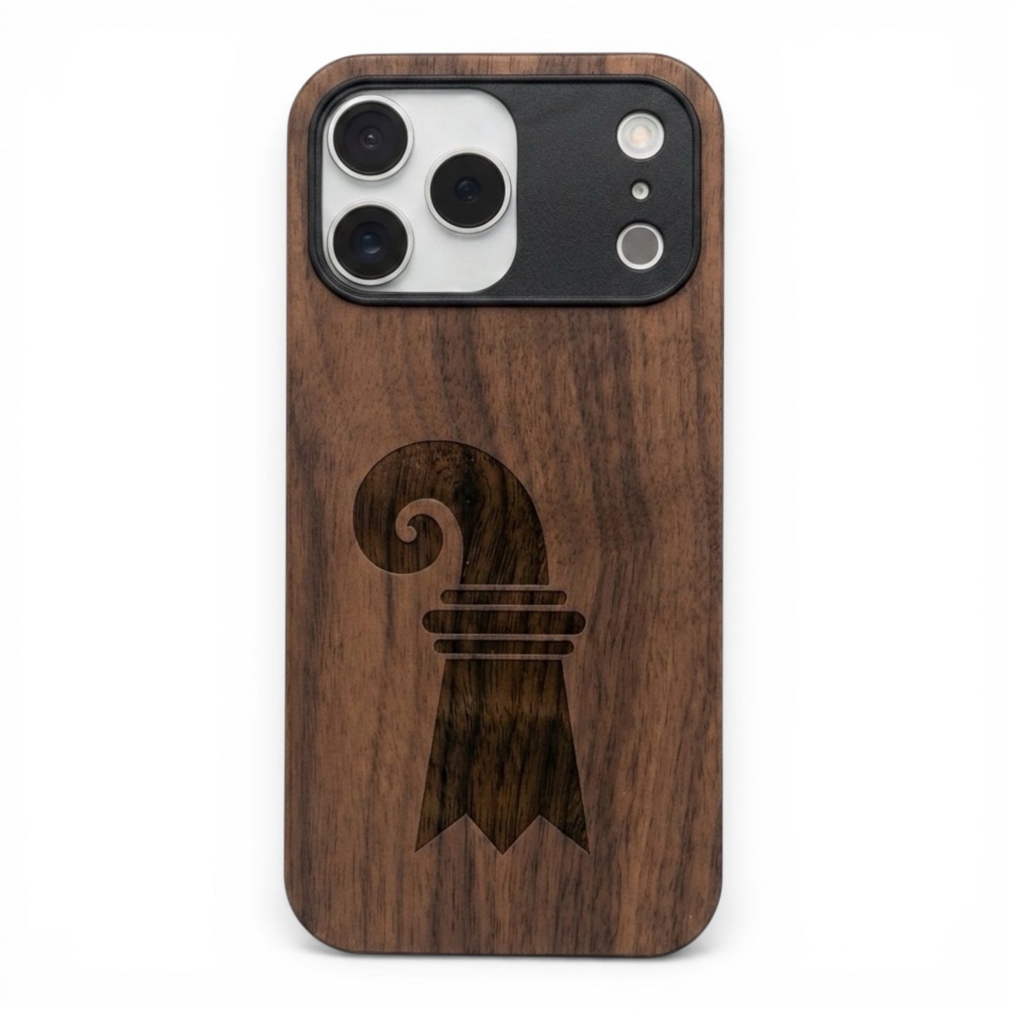 Baslerstab Eden Case aus Nussbaumholz für das iPhone 17 Pro mit MagSafe